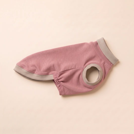 Whippet-Shirt Rollkragen Dusty Pink