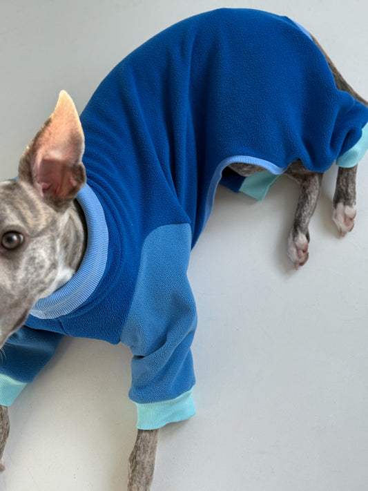 Fleece 4-Leg Jumpsuit Dark Blue