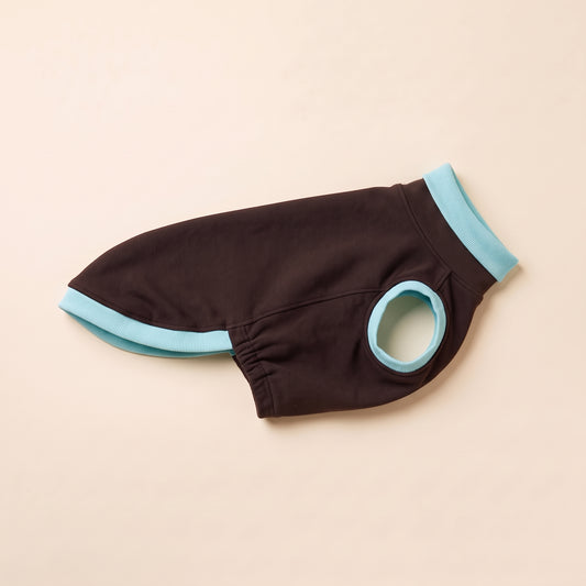 Whippet-Shirt Rollkragen Espresso
