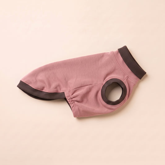 Whippet-Shirt Rollkragen Dusty Pink