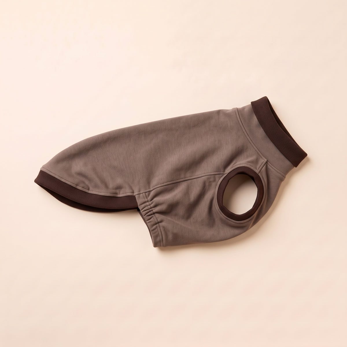 Whippet-Shirt Rollkragen Taupe