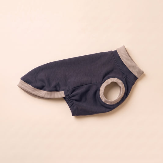 Whippet-Shirt Rollkragen Navy