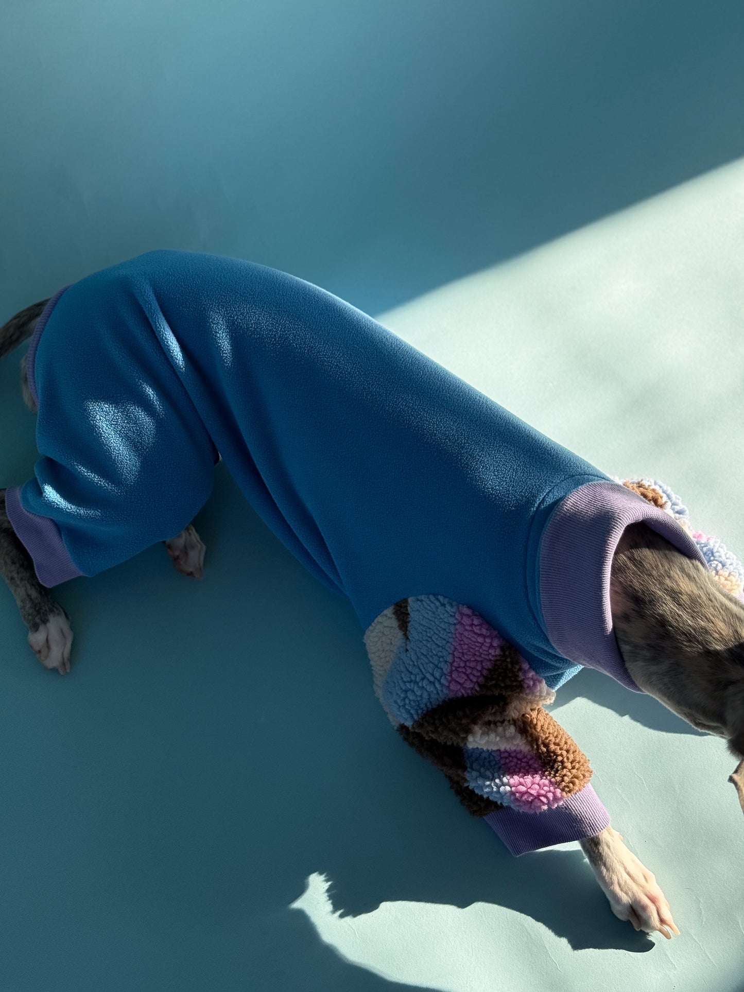 Fleece 4-Leg Jumpsuit Blue