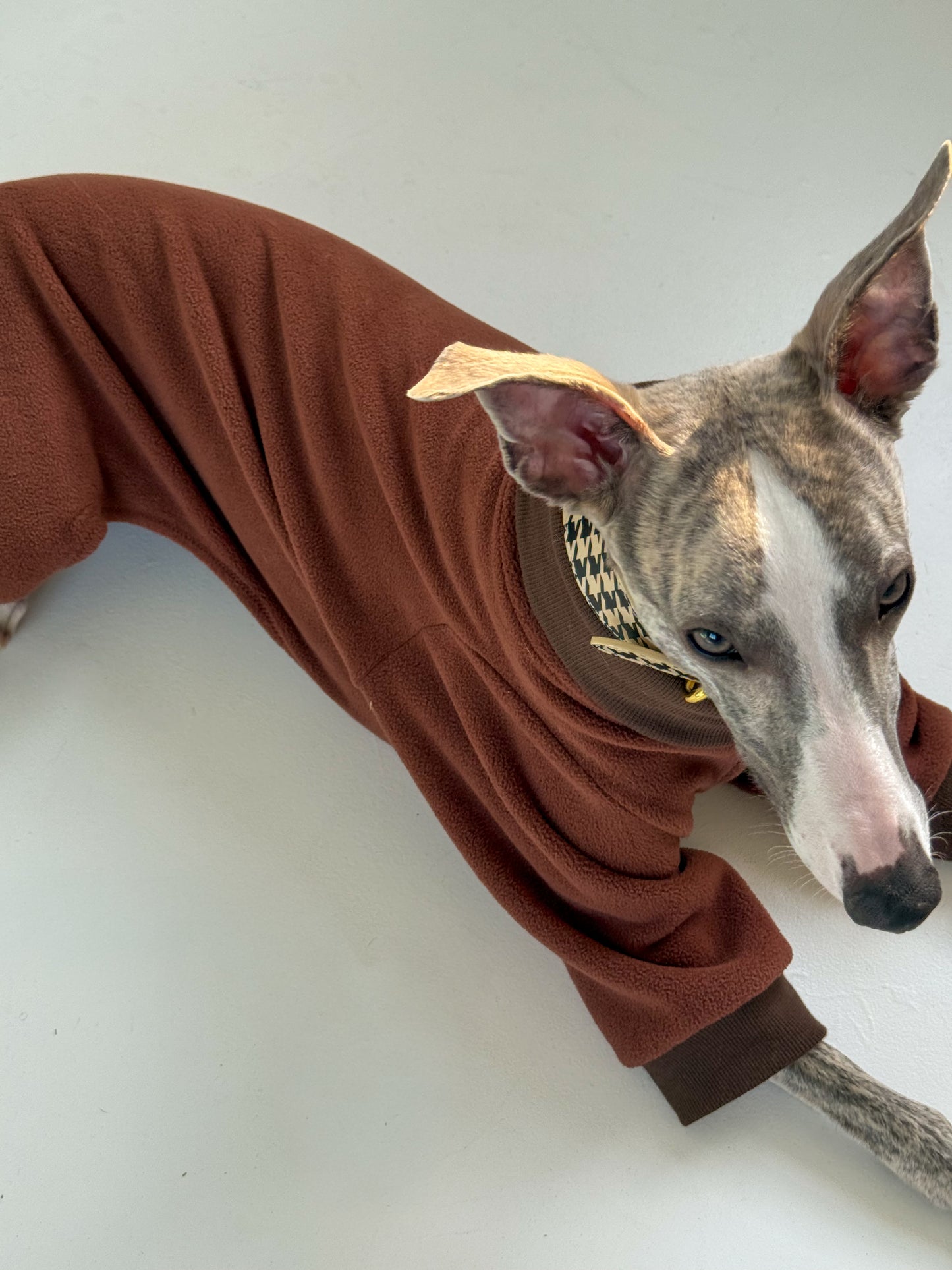 Fleece 4-Leg Jumpsuit Brown