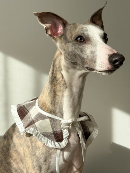 Ruffle Tie-On Accessory (checkered milk)