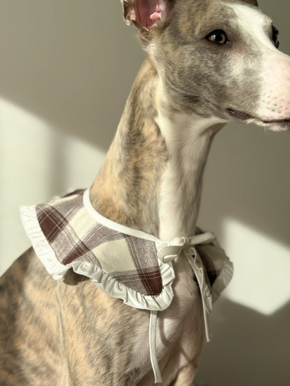 Ruffle Tie-On Accessory (checkered milk)