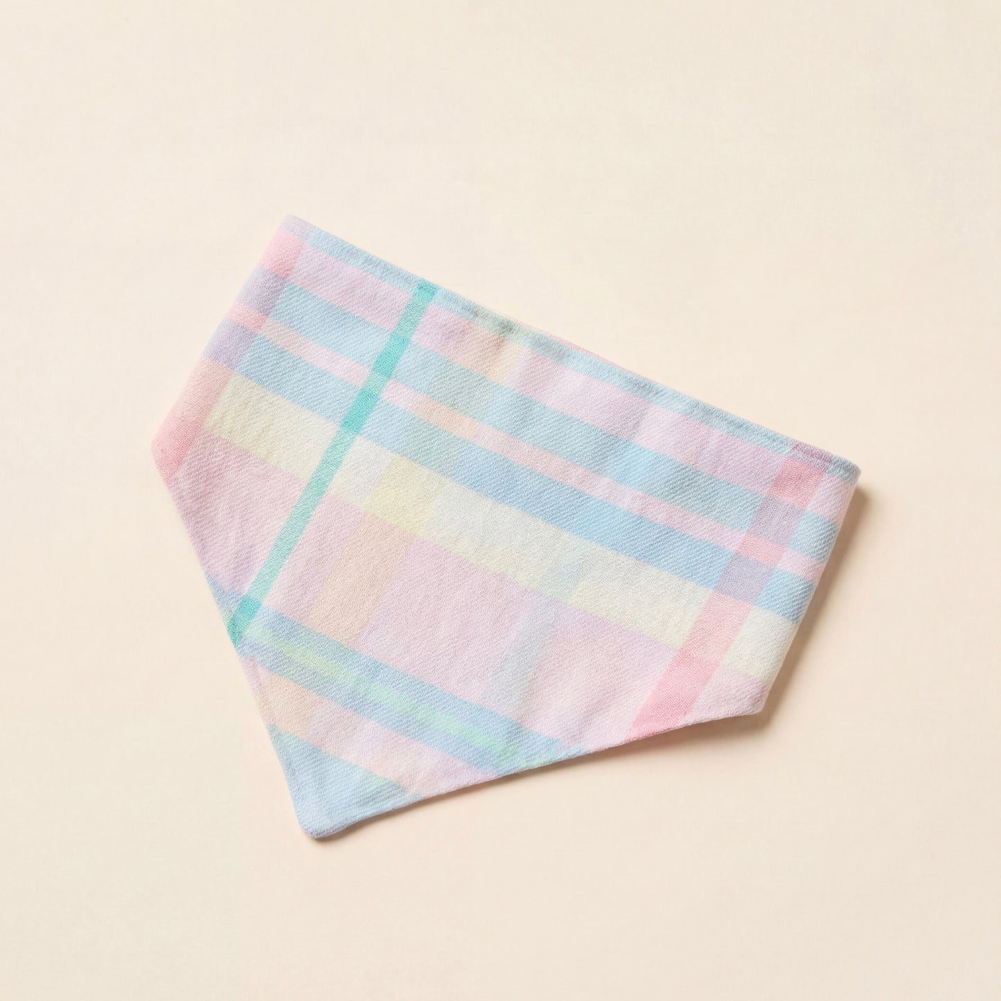 Świąteczna bandana dla psa, różowa krata